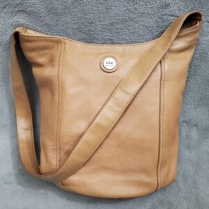 The Sak Leather Shoulder Bag Tan Camel